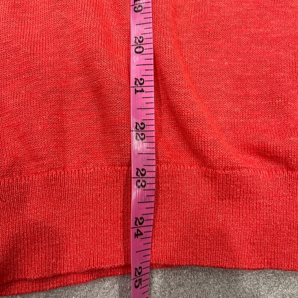 [M]Banana Republic Coral Red Silk Blend Knit Sweater NWOT - Picture 5 of 6